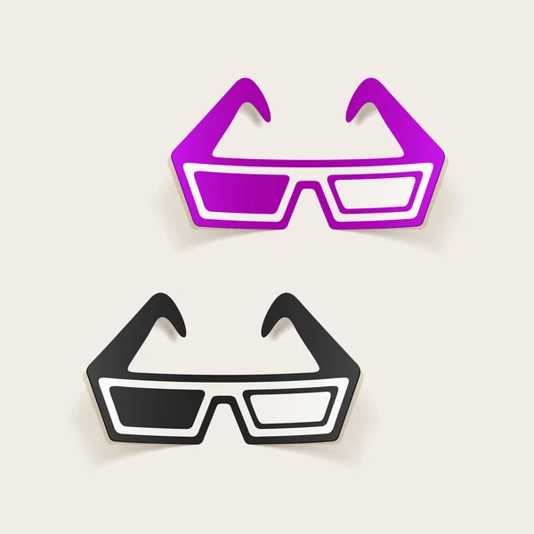 3d glasses icon — Stock Vector