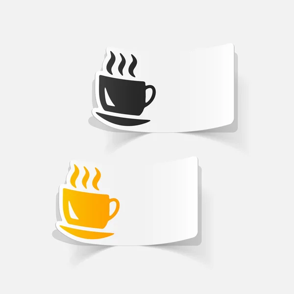 Elemento de diseño realista: café — Archivo Imágenes Vectoriales