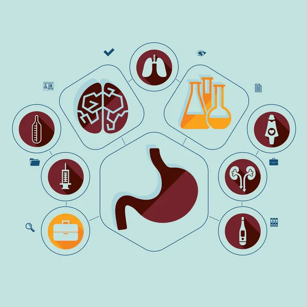 Medicine flat infographic — Stock Vector