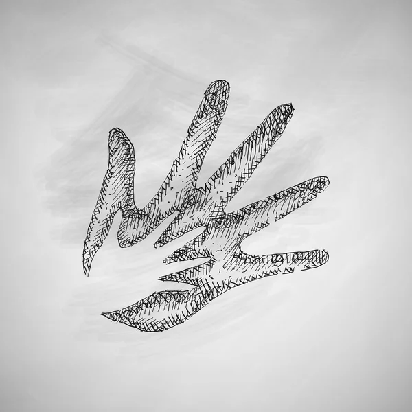 Main, icône de la famille — Image vectorielle
