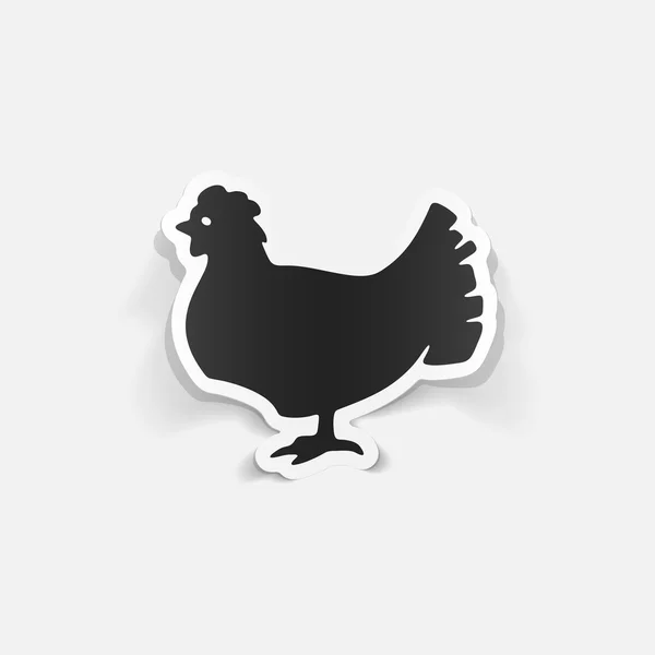 Elemento de diseño realista: pollo — Archivo Imágenes Vectoriales