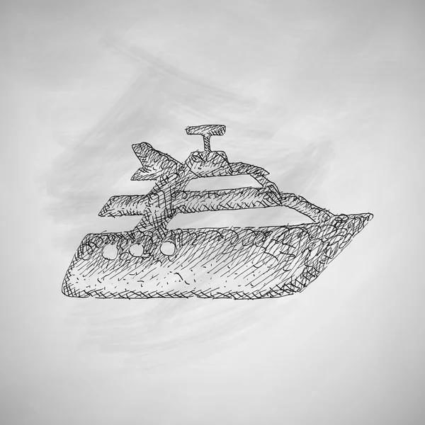 Yacht-ikonen. vektor illustration — Stock vektor