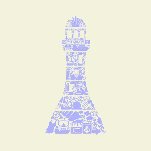 Icône du phare. Illustration vectorielle — Image vectorielle