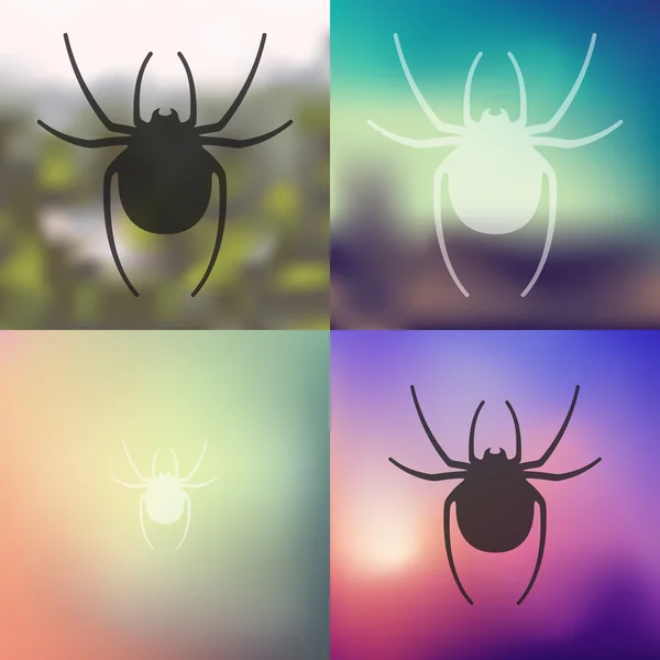 Spider ikonen suddig — Stock vektor