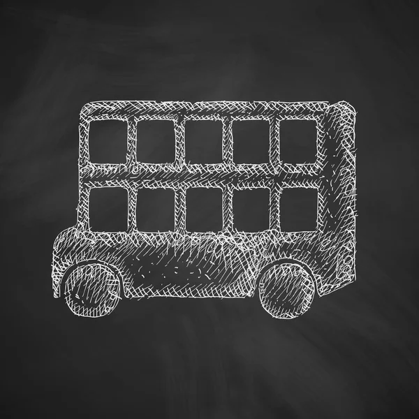 バスのダブルデッカーのアイコン — ストックベクタ