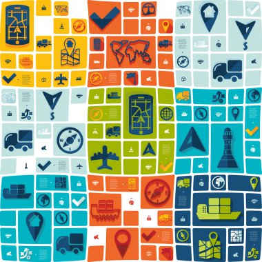 Gezinti düz Infographic