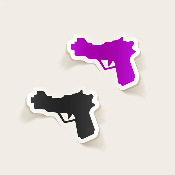 Elemento de diseño realista: pistola — Vector de stock