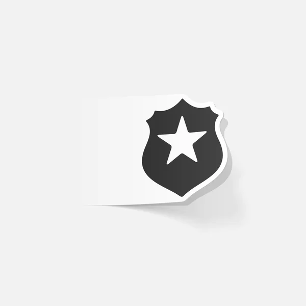 Insignia de policía icono — Vector de stock