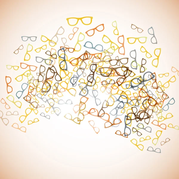 Fond abstrait avec des lunettes — Image vectorielle