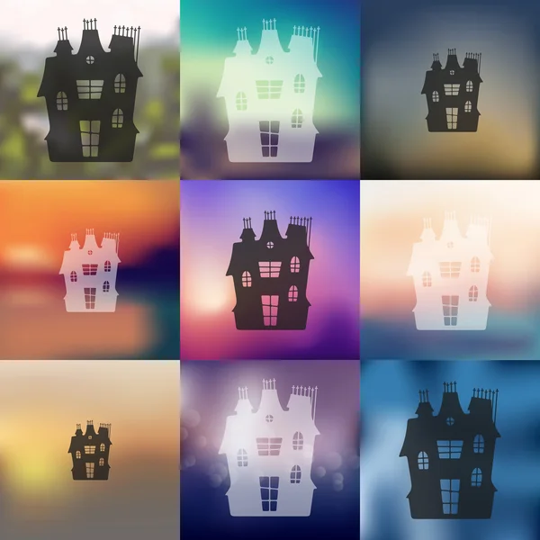 Blurred house icon — Stock Vector