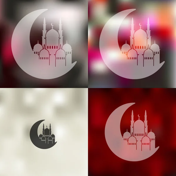Blurred ramadan icon — Stock Vector