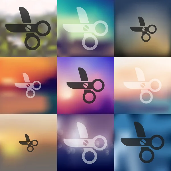 Blurred scissors icon — Stock Vector