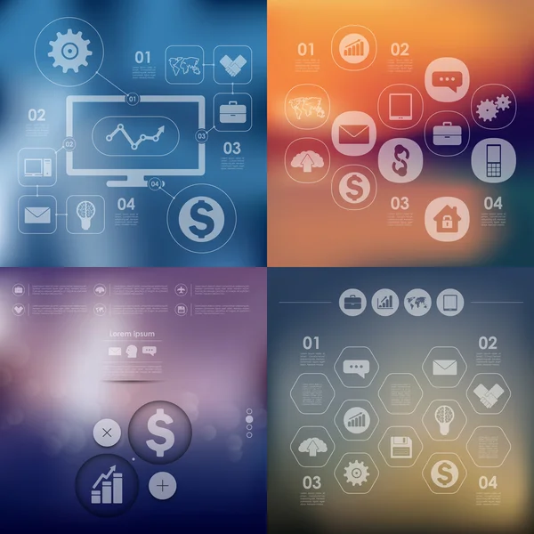 Elementos infográficos de negócios — Vetor de Stock