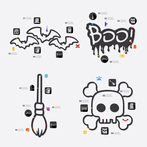 Halloween infographic icon — Stock Vector