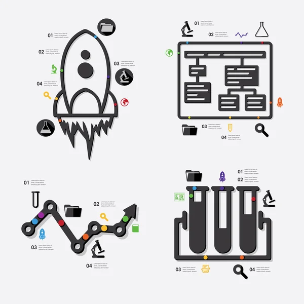 Educación icono infográfico — Vector de stock