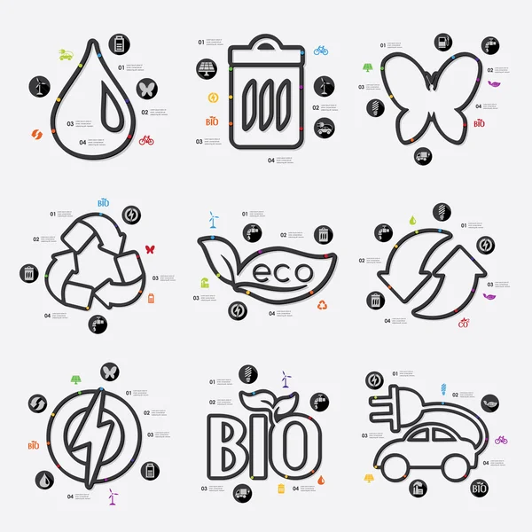 Ecology infographic icon — Stock Vector