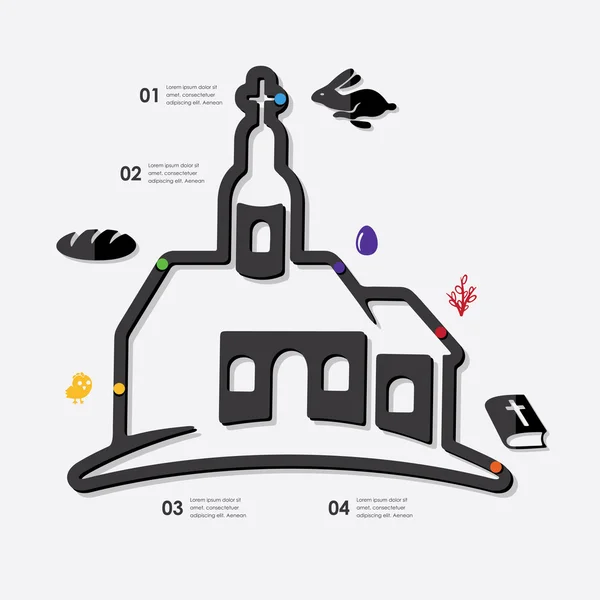 Icona infografica di Pasqua — Vettoriale Stock