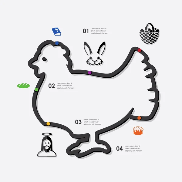 Pasen infographic pictogram — Stockvector