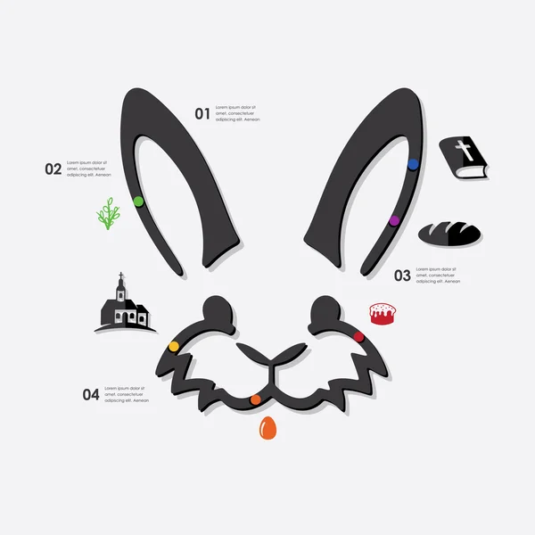 Icono de infografía de Pascua — Archivo Imágenes Vectoriales