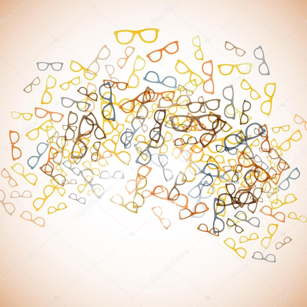 Abstract background with glasses