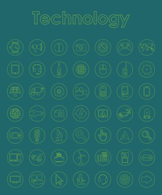 Teknolojisi basit simgeler kümesi