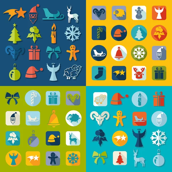 Conjunto de iconos de Navidad — Archivo Imágenes Vectoriales