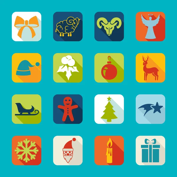 Conjunto de iconos de Navidad — Vector de stock