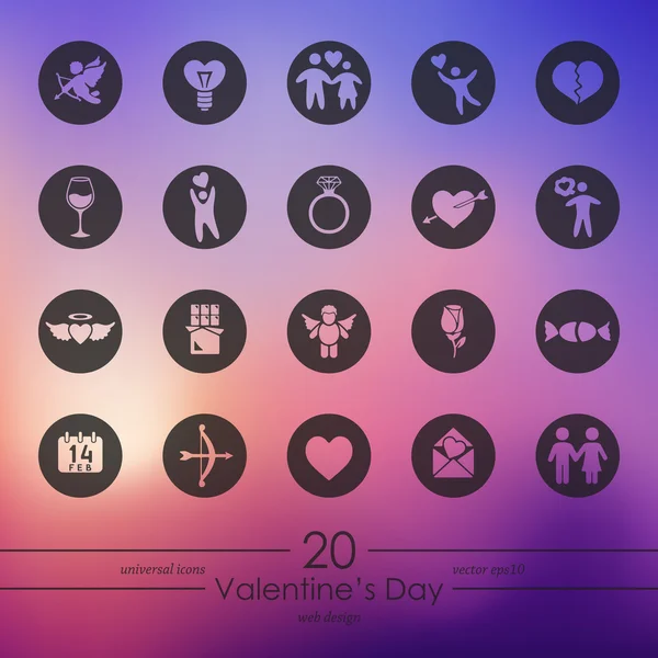 Set of Valentine's Day icons — Stock Vector