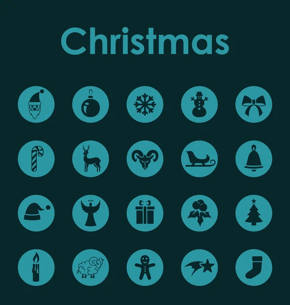 Conjunto de ícones simples de Natal — Vetor de Stock