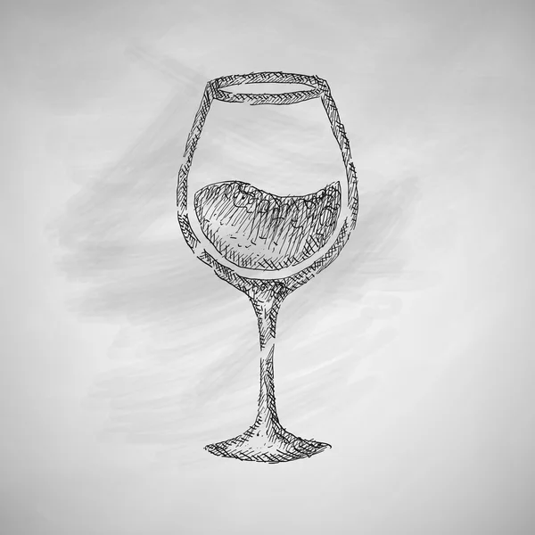 Icône de verre à vin sur tableau — Image vectorielle