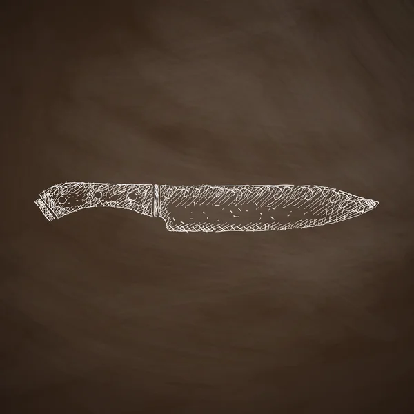 黒板にナイフのアイコン — ストックベクタ