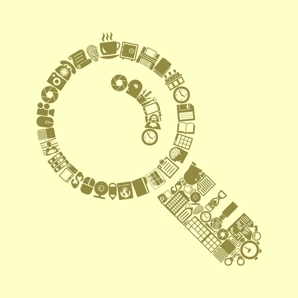 Icono de lupa en forma — Archivo Imágenes Vectoriales