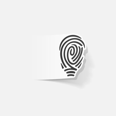 Realistic design element: fingerprint clipart