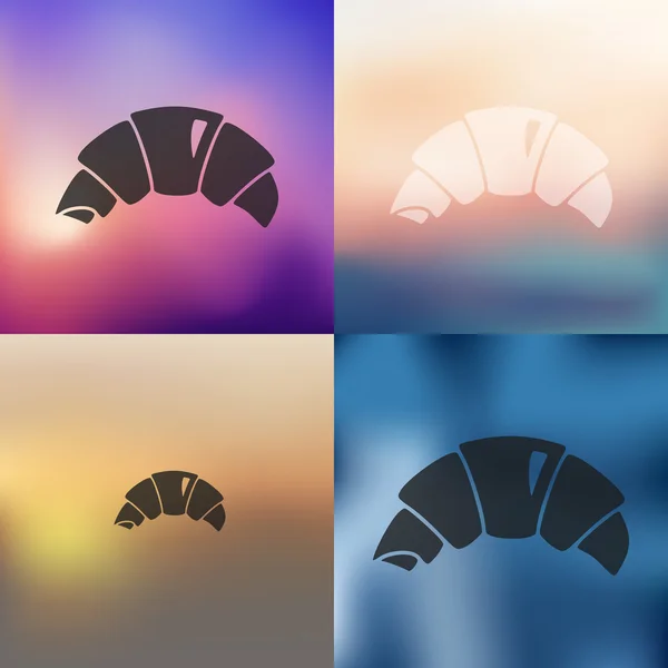 Croissant icon blurred — Stock Vector