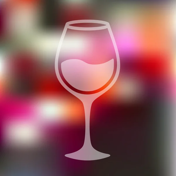 Weinglas-Ikone verschwommen — Stockvektor