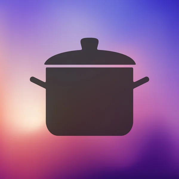 Icône de casserole floue — Image vectorielle