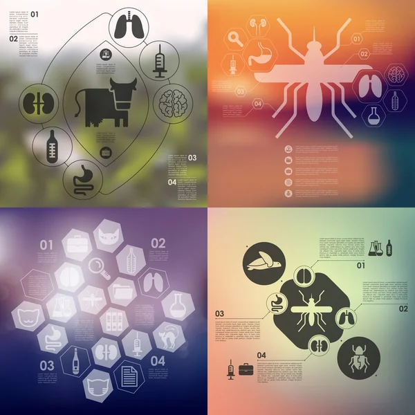 Éléments d'infographie vétérinaire — Image vectorielle