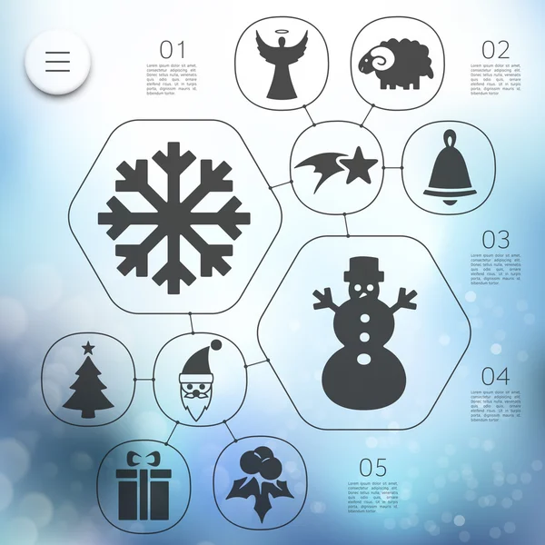 Elementos Infográficos de Navidad — Archivo Imágenes Vectoriales