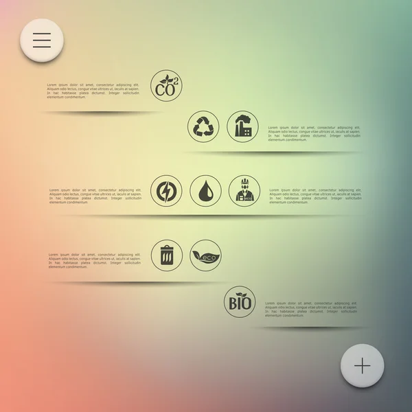 Ecologie infographic elementen — Stockvector