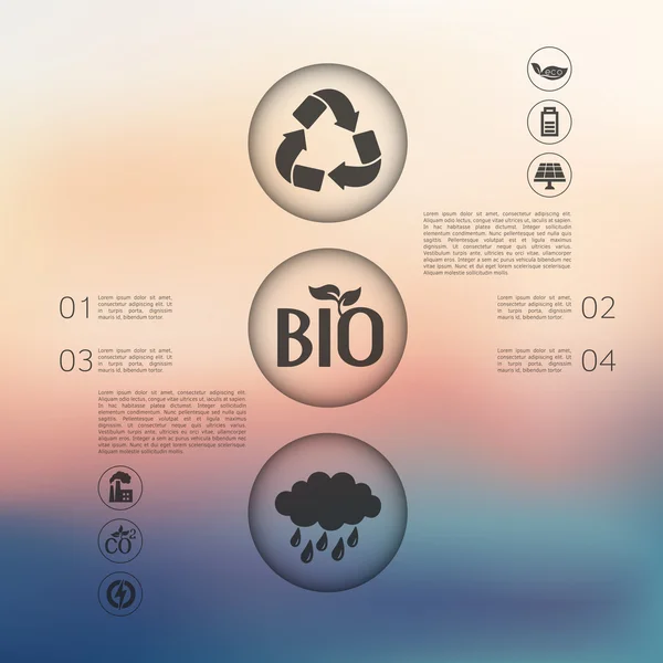 Ecologie Elemente infografice — Vector de stoc