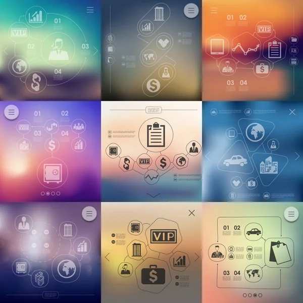 Elementos de infografía empresarial — Vector de stock