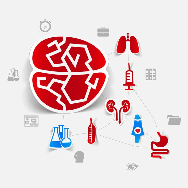 Medicina pegatina infografía — Archivo Imágenes Vectoriales