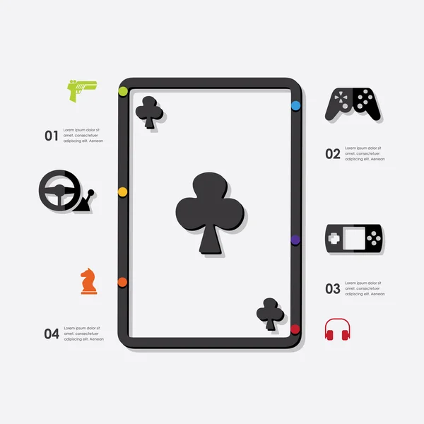 Elementos infográficos del juego — Vector de stock