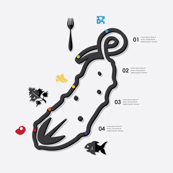 Restoran Infographic öğeleri — Stok Vektör