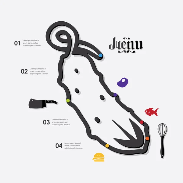 Elementos infográficos del restaurante — Archivo Imágenes Vectoriales