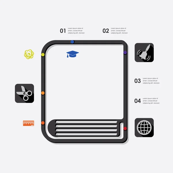 Elementy edukacji infographic — Wektor stockowy