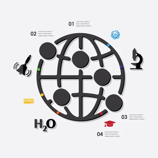 Educação Elementos infográficos — Vetor de Stock