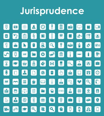 Set of jurisprudence simple icons clipart