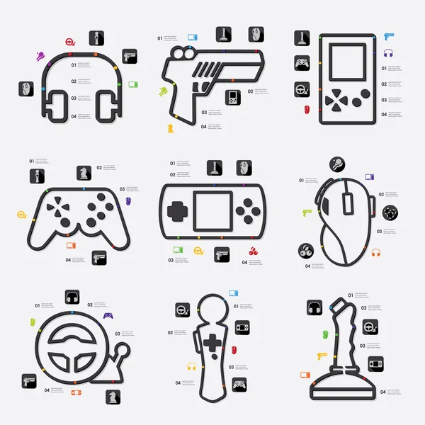 Game infographic elements — Stock Vector