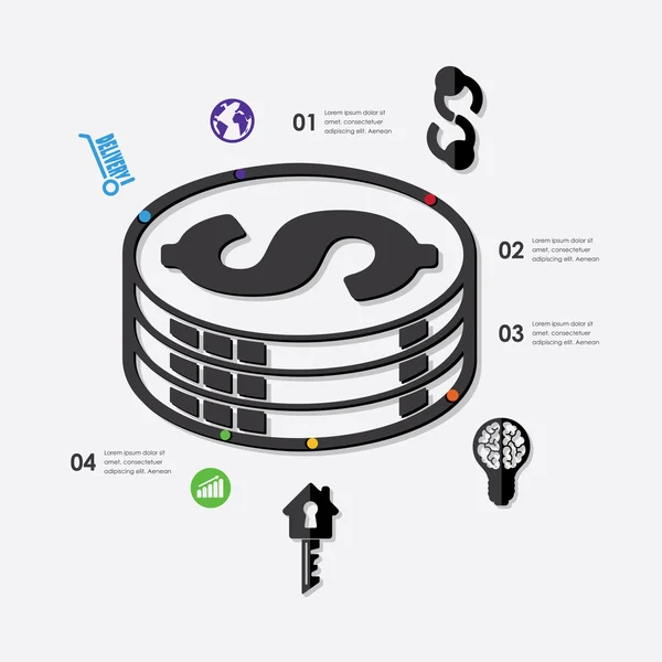 Elemen infografis bisnis - Stok Vektor